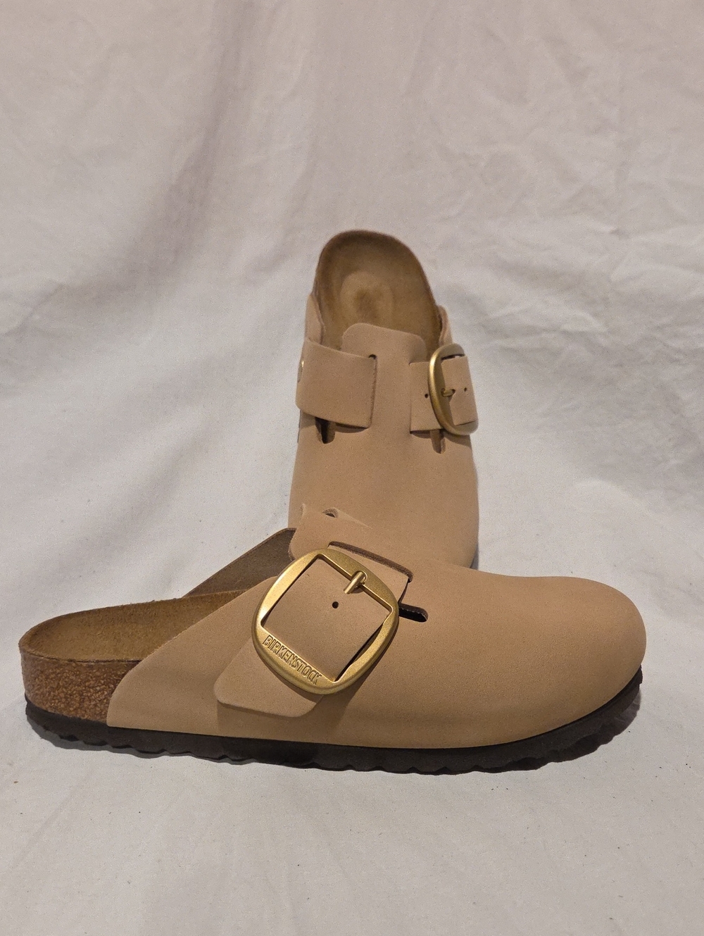 Birkenstock Boston Big Buckle Clog, Sandcastle, Euro Size 41 US Womens 10, 10.5